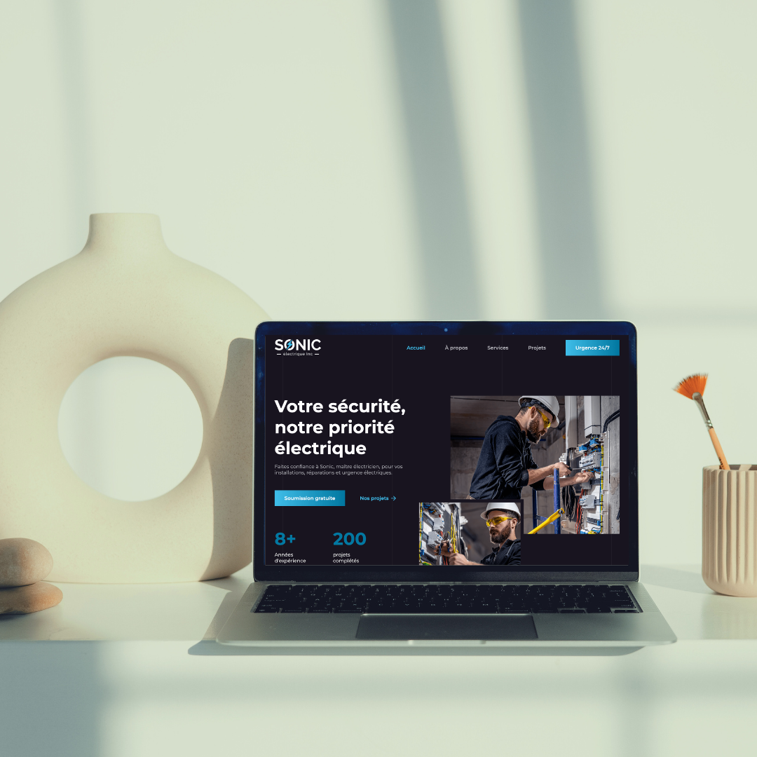 Version desktop du site Sonic